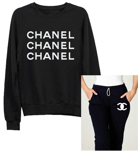 chanel knitted top|Chanel sweatsuit for women.